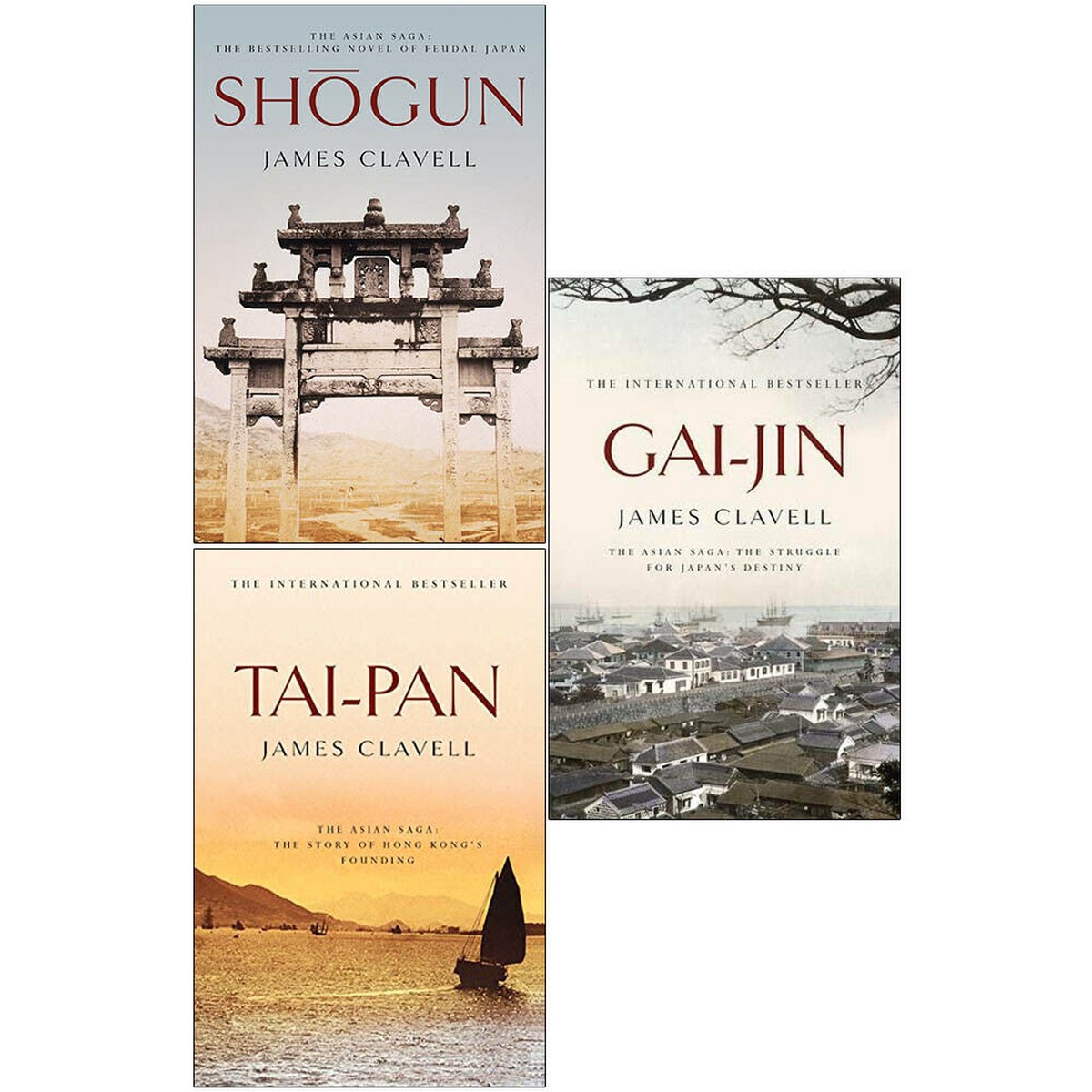 Shogun, Tai-Pan & Gai-Jin 3 Books Collection Set by James Clavell - Fiction - Paperback
